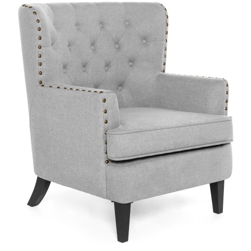 Modern Tufted Wingback Accent Chair - Lot 48