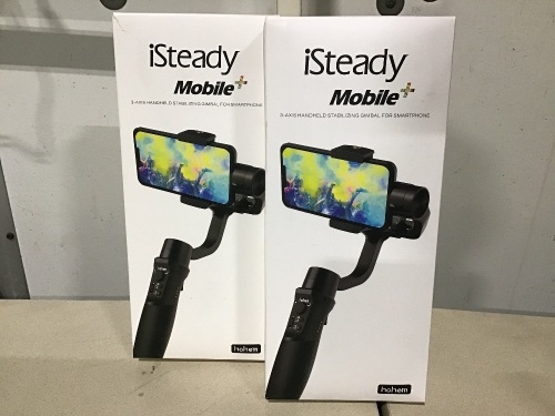 Lot of (2) Hohem iSteady Mobile Plus 3-Axis Handheld Stabilizing Gimbal For Smartphones - Lot 332