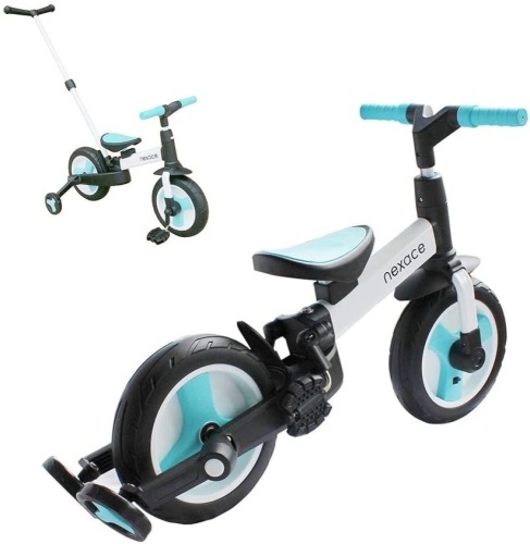 Kids Balance Bike w/ Foldable Training Wheels - Lot 582