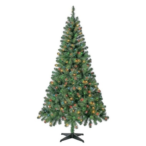 Holiday Time 6.5' Pre-Lit Madison Pine Christmas Tree w/ Multi-Color Lights - Lot 901