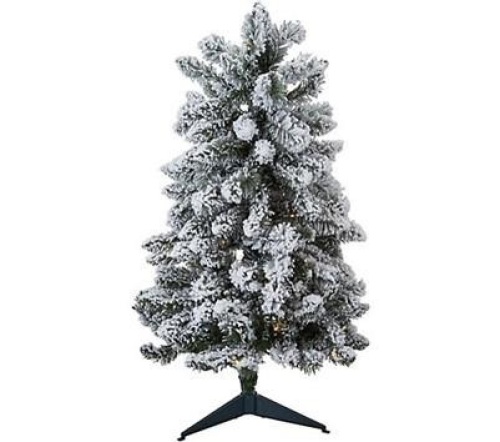 Bethlehem Lights Prelit 34" Flocked Tree Stake - Lot 903