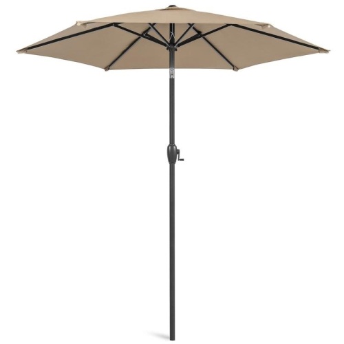 7.5ft Outdoor Market Patio Umbrella w/ Push Button Tilt, Crank Lift  - Lot 936