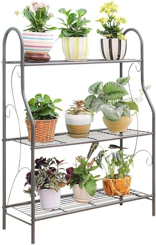3 Tier Metal Scrollwork Design Plant Stand - Lot 1002