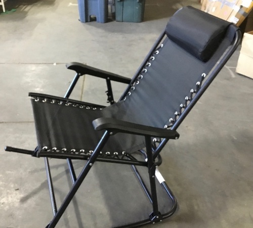 Foldable Zero Gravity Patio Rocking Lounge Chair - Lot 1059