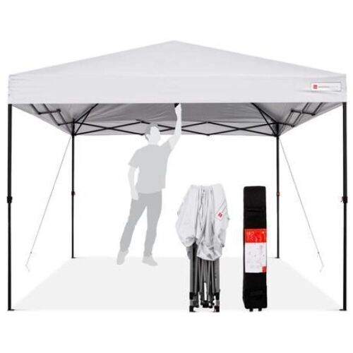 One-Person Setup Instant Pop Up Canopy w/ Wheeled Bag, 10x10ft - Lot 895