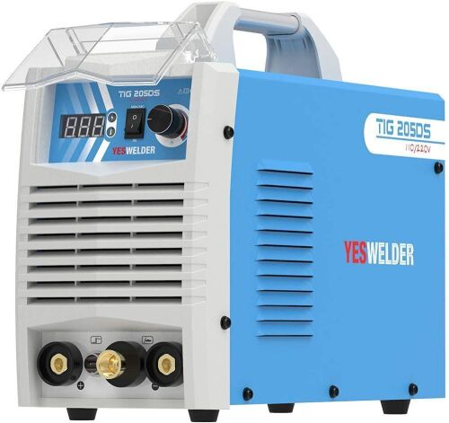 YESWELDER TIG-205DS HF TIG/Stick/Arc TIG Welder with Foot Pedal, 205 Amp 110 & 220V Dual Voltage - Lot 62