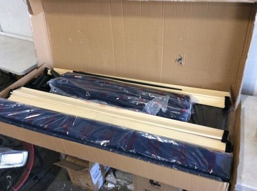 Amlife Velvet Upholstered Platform Bed Frame with Headboard, Wood Slat Support - Lot 596