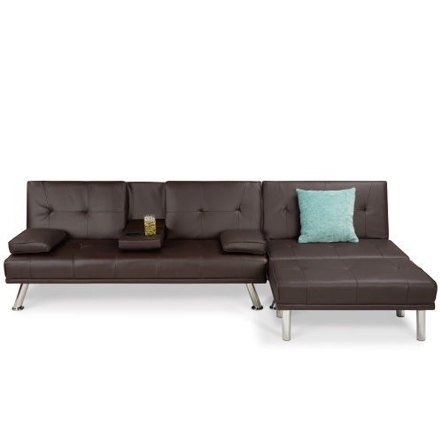 3-Piece Modular Modern Furniture Set w/ Double & Single Futons, Footstool  - Lot 37