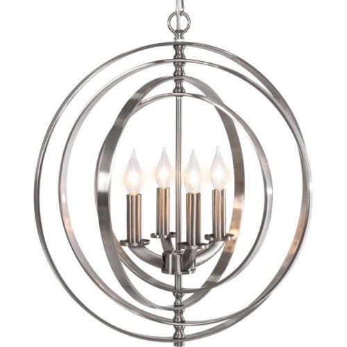 18" 4-Light Sphere Pendant Chandelier Lighting Fixture  - Lot 817