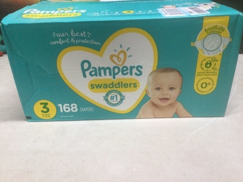 Pampers Swaddlers Baby Diapers, Size 3, 168ct - Lot 1035