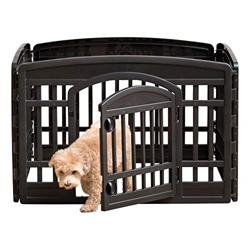 IRIS USA 24'' 4 Panel Exercise Pet Playpen with Door  - Lot 874