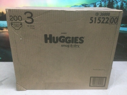 Huggies Snug & Dry Baby Diapers, Size 3, 200 ct - Lot 894