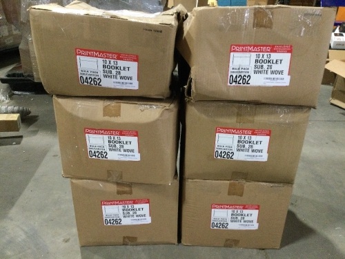 Lot of (6) Cases of PrintMaster 10 x 13 Booklet Envelopes, 500/carton - Lot 790