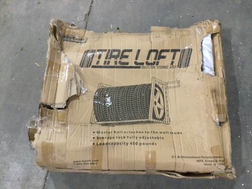 HyLoft 01000 Heavy Duty Adjustable Garage Wall Multi-Tire Rack Storage, Unknown if Complete - Lot 820