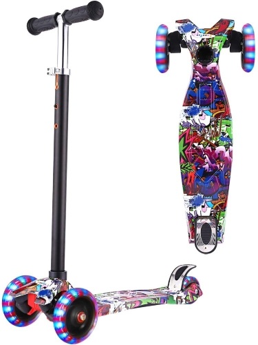 Adjustable Height 3 Wheel Light Up Kick Scooter - Lot 1113