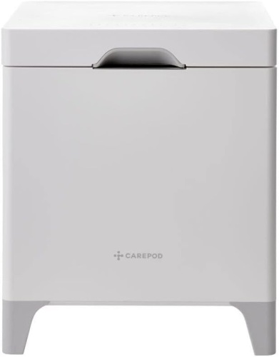 CarePod Cube X50 Stainless Steel Ultrasonic Hybrid Cool and Warm Mist Humidifier, Whisper-Quiet Easy Clean for Large Room 4.2 liters, Only 3 Washable Parts, Diswasher-safe, Auto Shut-off - Lot 1525