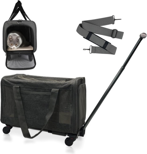 Fhiny Dog Cat Carrier with Wheels - Lot 1649