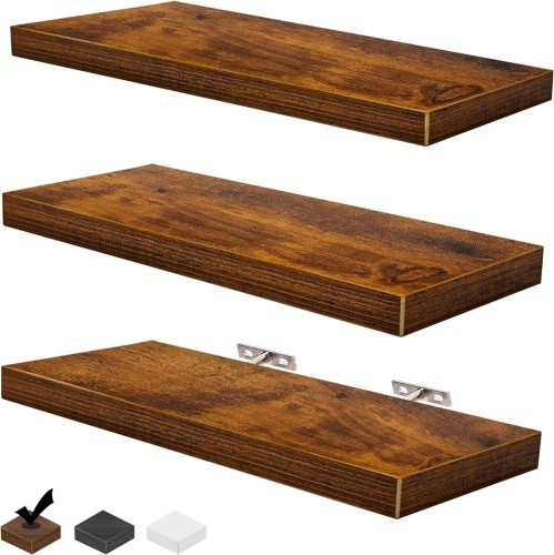 QEEIG Floating Shelves, Set of 3 - Lot 1683