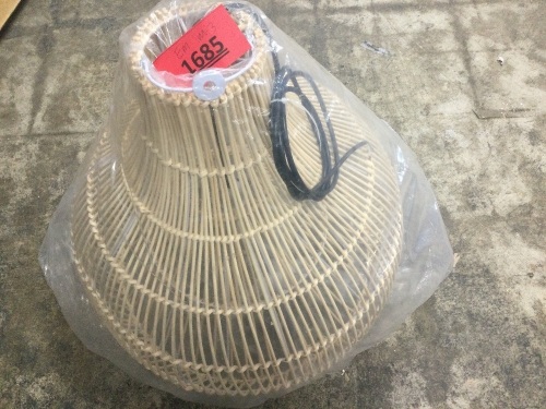 Rattan Pendant Hanging Light Fixture - Lot 1685