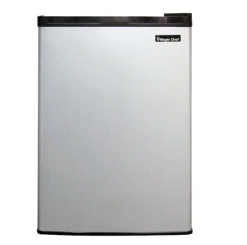 Magic Chef 2.6 cu. ft. Mini Fridge in Stainless Look - Small Dent  - Lot 110