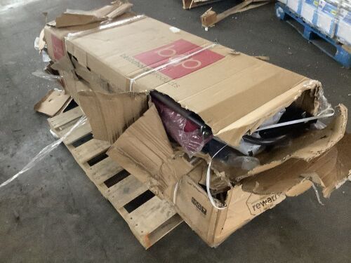 Lot of (2) 3-Seat Outdoor Canopy Swing Glider Furniture w/ Converting Flatbed Backrest - Uninspected - Lot 121