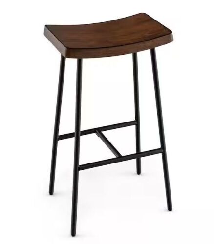 Gymax Industrial Bar Height Saddle Stool w/Metal Frame  - Lot 361