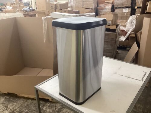 Glad 20 Gal. Stainless Steel with Clorox Odor Protection Touchless Motion Sensor Trash Can  - Lot 381