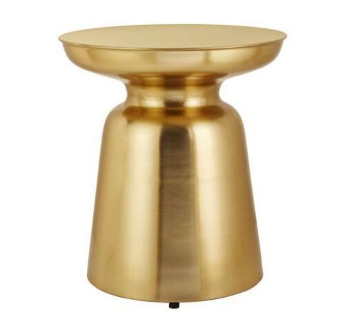 Round Gold Metal Accent Table  - Lot 400