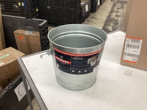 Behrens 6 Gallon Galvanized Steel Round Trash Can - No Lid - Lot 420
