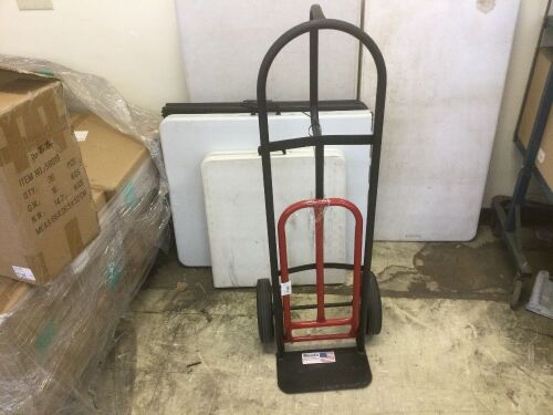 Milwaukee 800 lb. Capacity D-Handle Hand Truck with 10 in. Puncture Proof Tires and Nose Plate Extension - Missing Clip for Nose Plate Extension - Lot 434