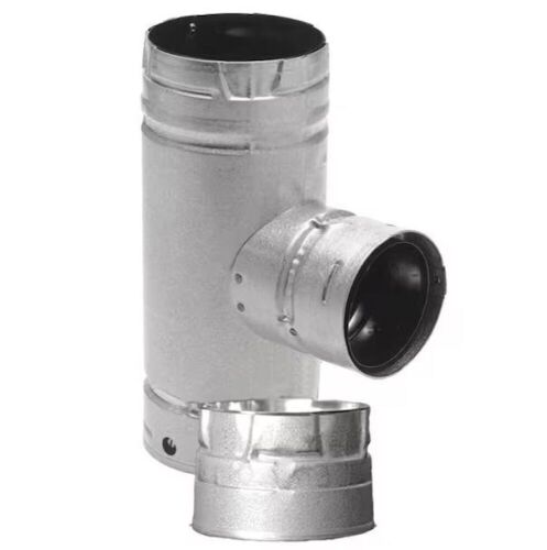 DuraVent 3 in. x 4 in. PelletVent Increaser Tee with Clean-Out Cap  - Lot 458