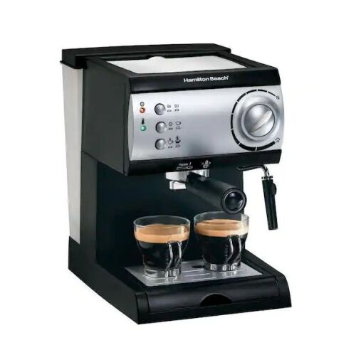Hamilton Beach 2-Cup Black Espresso Maker with 15-Bar Pump  - Lot 480