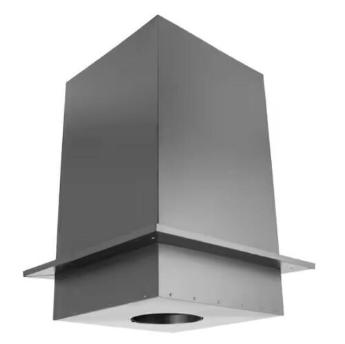 DuraVent DuraPlus 6 in. Square Ceiling Support Box and Trim Collar - 11 in. Tall  - Lot 660