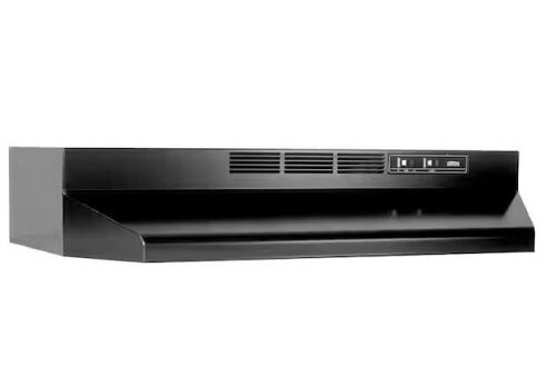Broan-NuTone 41000 Series 30 in. Ductless Under Cabinet Range Hood with Light in Black  - Lot 673