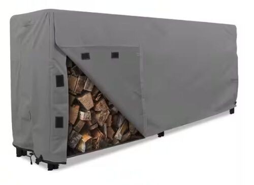Khomo Gear Titan Series 8 ft. Grey Log Rack Heavy-Duty Protector Cover  - Lot 705