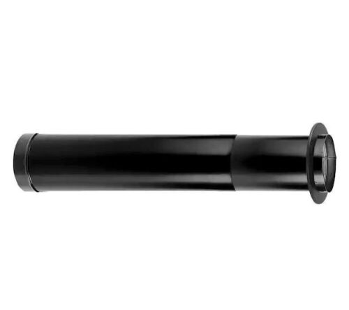 DuraVent DuraBlack 6 in. x 44 in. to 68 in. Telescoping Single Wall Chimney Pipe with Trim  - Lot 735