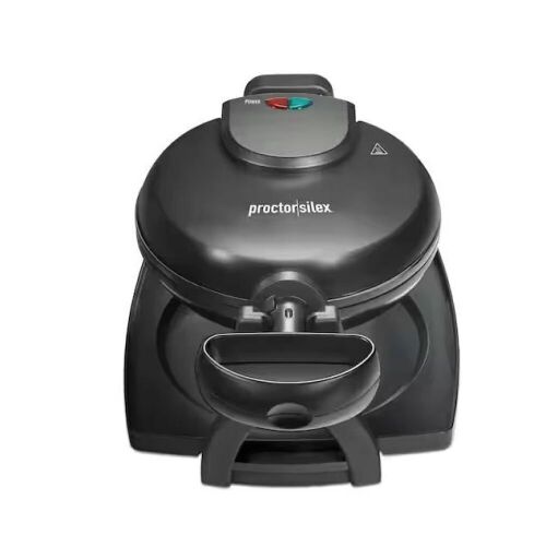 Proctor Silex 800-Watt Single Waffle Black Belgian Flip Waffle Maker  - Lot 738