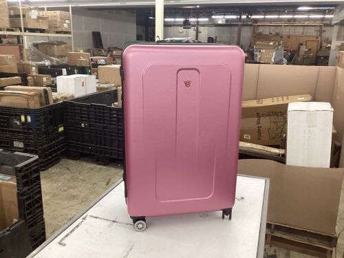 Crypto 32 in. Rose Gold Lightweight Hardside Spinner - Lining Needs Reattached  - Lot 751