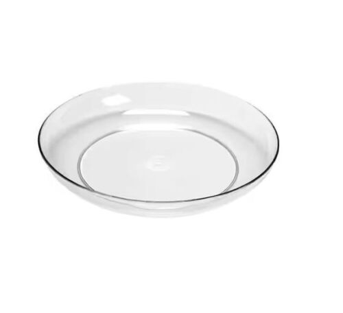 Case of (24) Oasis 6 in. Clear Designer Dish with 1" Lip   - Lot 755