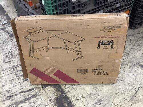 Corner Desk with Monitor Riser  - Lot 251