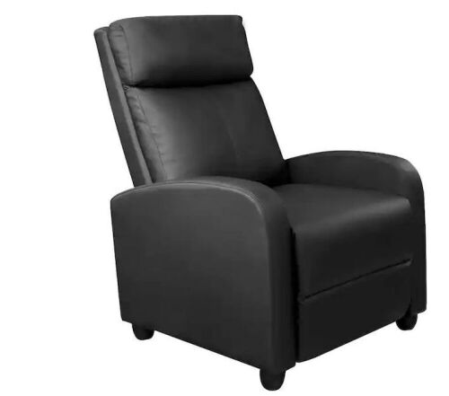 Black Push Back Recliner Chair  - Lot 70