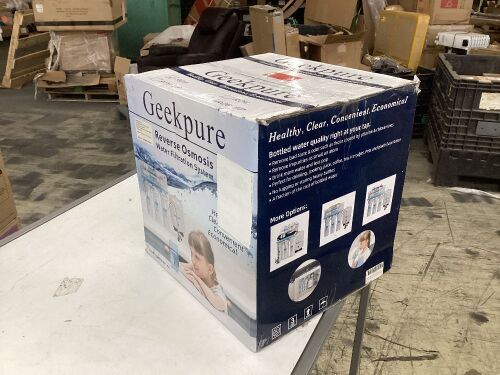 Geekpure 5-Stage Reverse Osmosis RO Drinking Water Filter System - Return Slip States Leaks - Lot 639