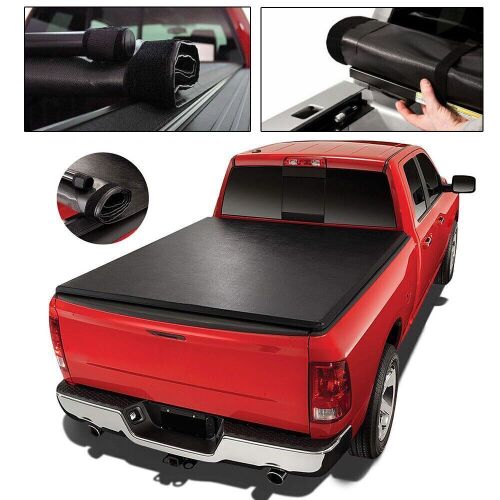 6.5FT Bed Vinyl Soft Roll-up Tonneau Cover For 14-19 Chevy Silverado GMC Sierra - Lot 304