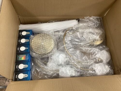 6 Light Globe Chandelier Light Fixture  - Lot 156
