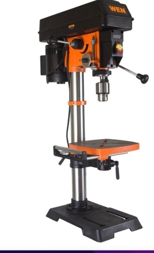 WEN 4214T 5-Amp 12-Inch Variable Speed Cast Iron Benchtop Drill Press with Laser and Work Light - Lot 100