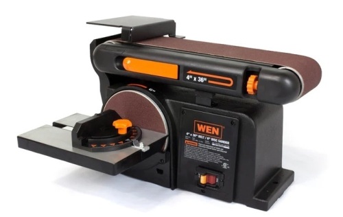 WEN 6502T 4.3-Amp 4 x 36 in. Belt and 6 in. Disc Sander with Cast Iron Base - Lot 104