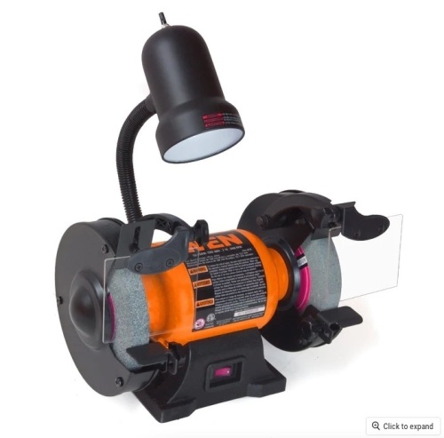 WEN BG4276 2.1-Amp 6-Inch Single Speed Bench Grinder with Flexible Work Light - Lot 116