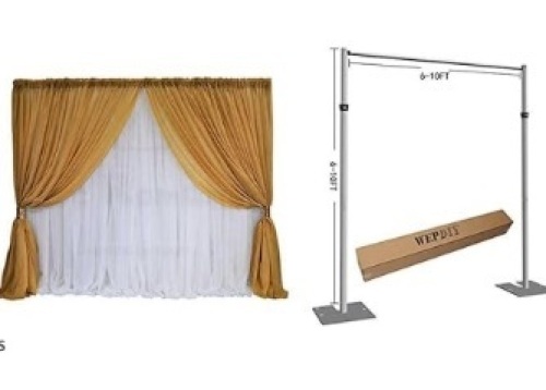 7-12ft Pipe and Drape Adjustable Crossbars - Drape Systems for Backdrops, Trade Shows, Events, Photo Booths and Decorations by WEPDIY (1 Cross Bar7-12ft) - Lot 167