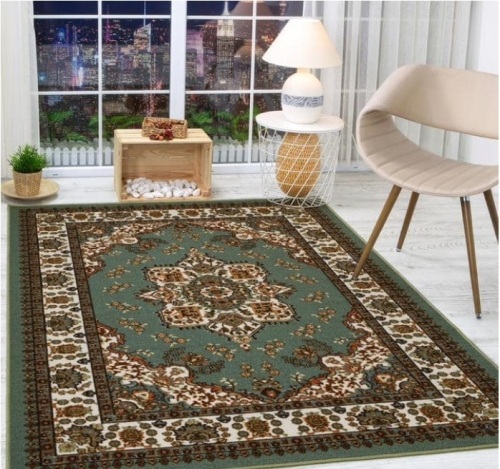 Alfombras Oriental Traditional Non-Slip Area Rug 3x5-black - Lot 205