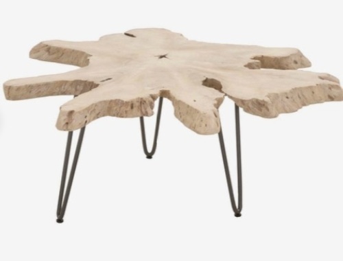 Coffee Table, Gray Teak & Anthracite by Essentials For Living-missing legs - Lot 216
